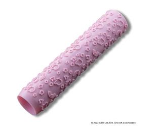 Dr Oetker 2967 Rouleau à pâtisserie, rouleau de pâtisserie à motifs, décoration biscuit, pâte à sucre, décoration, biscuits, rose, plastique, 23 x 5 cm
