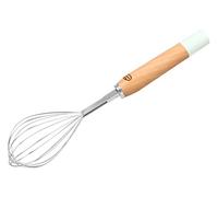 Dr. Oetker 4619 Rétro Fouet avec Manche en Bois 26, 5 cm, Acier Inoxydable, Argent/Marron, 27 x 5 x 1 cm