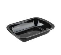 Dr. Oetker Back-Idee Kreativ Moule à dessert et à gratin en émail, 34 x 24,5 x 6,5 cm, résistant à la chaleur jusqu'à 400 °C, résistant aux coupures et aux rayures, passe au lave-vaisselle, noir