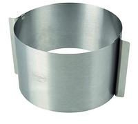 Dr. Oetker Cercle à tarte professionnel - Ustensile de cuisine réglable extra haut de 16 à 30 cm - Accessoire de cuisson pour superposer ou remplir des tartes - Ustensile de cuisson en acier