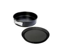 Dr. Oetker – Duo moules pâtisserie Tradition – 28 et 26 cm, acier inoxydable noir