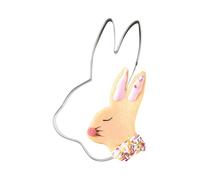 Dr. Oetker Emporte-pièce en forme de tête de lapin doré - Fer blanc/étamé - 8 x 5 x 2,5 cm - Conçu en Allemagne - Idéal pour la cuisson de Pâques