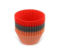 Dr. Oetker Lot de 12 Mini Moules en Silicone pour Muffins et Cupcakes, Rouge, 4,2 x 7 x 3,2 cm