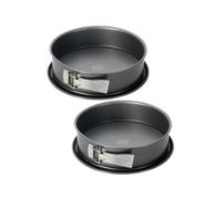 Dr. Oetker Lot de 2 moules à manqué ronds émaillés Premium 28 cm | Démoulage facilité pour gâteaux hauts, Lot de 2 moules charnière, Acier 28 cm, Revêtement Emaillé Premium, Four jusqu à 230°C