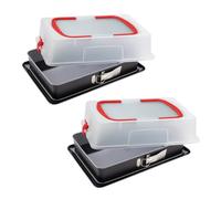 lot de 2 moules à charnière avec couvercle - DR OETKER - Back-Idee Kreativ - 42 x 29 cm