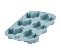 Dr. Oetker Lot de 6 moules en silicone - Mini lapins - Fabrication vintage de Pâques - En silicone platine de qualité supérieure - Vert pastel - Résistant à la température