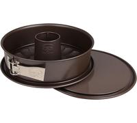 Dr. Oetker Moule à charnière Ø 28 cm, moule rond de la série Back-Edition en acier avec 2 fonds - fond plat et fond tubulaire avec revêtement antiadhésif (couleur : marron)