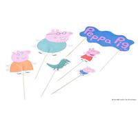 Dr. Oetker Peppa Pig Lot de 12 Décorations pour Gâteau d'Anniversaire | Fête Peppa Pig facile à décorer, Lot de 12 pièces, Papier et bois de bouleau, 19 5 x 10,5 cm