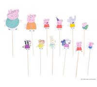 Dr. Oetker Peppa Pig Lot de 2 Bougies d'Anniversaire avec Bobèches | Fête d anniversaire colorée, Lot de 2 bougies, Cire décorative, Supports inclus, 7 x 5 cm et 5 x 5 cm, Plastique