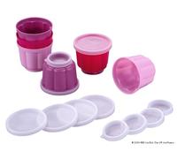 Dr. Oetker Peppa Pig Lot de 6 moules à pudding avec 2 couvercles - Parfait pour la cuisson avec les enfants et les fans de Peppa Pig