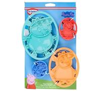 Dr Oetker 2955 tampons et emporte-pièces pour enfants, pâtisserie, tampon, ustensile à pâtisserie, plastique, vert, rouge, orange, bleu, 16 x 12,5 cm | 13 x 10 cm | 7,5 x 6 cm | 6 x 5,5 x 2 cm