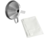 Set de 2 ustensiles pour confiture avec entonnoir et tissu filtrant Dr Oetker Blanc,Gris