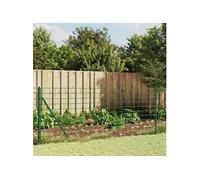 vidaXL Clôture grillagée avec douilles de sol vert 0,8x10 m