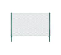 Vidaxl Clôture En Grillage Métallique Avec Poteaux Acier 25x1,5 M Vert Vert