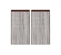 vidaXL 2X Rideau en Fils Séparateur de Pièce Rideau de Porte Rideau de Fenêtre Vitrine Salon Salle de Séjour Chambre Intérieur 140x250 cm Marron
