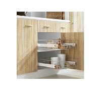 vidaXL Panier en treillis métallique 2 pcs 600 mm Argenté