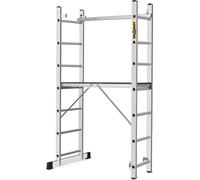 Drabest | Échafaudage Aluminium 2x7 - 2,97 m - Léger et Compact - Multi-usage et Antidérapant