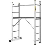 Drabest | Échafaudage en aluminium - Échafaudage en aluminium 2x6 - Échafaudage échelle - Charge admissible de la plateforme : 150 kg