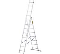 Drabest | Échelle Aluminium 3 Éléments 3x8 - 150 kg - Antidérapante - Idéale pour Travaux Domestiques