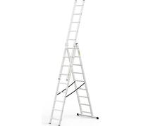 Drabest | Échelle Aluminium 3 Éléments 3x9 - 150 kg - Antidérapante - Idéale pour Travaux Domestiques