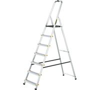 Drabest | Échelle - aluminium polyvalent PRO - 7 marches - escabeau - stable, léger, avec crochet - charge max. 150 kg