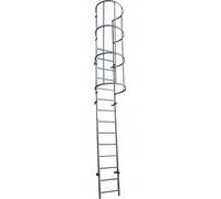 Drabest | Echelle d'évacuation - 3-4 M - 150 Kg - acier modulaire - cage de protection - 16 marches