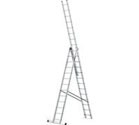 Drabest | Échelle - échelle 3x13 marches, échelle pliante - capacité de charge 150 kg - échelle en aluminium, échelle d'escalier, pieds antidérapants