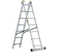 Drabest | échelle - échelle en aluminium - par 2 parties - 2x7 marches - capacité de charge 150kg