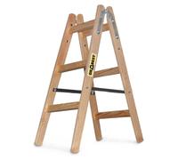 Drabest | Échelle en bois - 3 marches - 150 kg - Idéale pour la maison et les magasins - Stable et durable