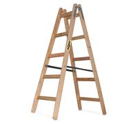 Drabest | Échelle en bois - 5 marches - 150 kg - Robuste et stable - Idéale pour la maison