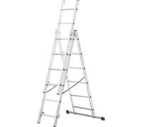Drabest | échelle - escabeau 3x6 marches - escabeau pliable - capacité de charge 150kg - échelle en aluminium - escabeau d'escalier