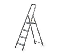 DRABEST Échelle Escabeau 4 Marches Charge Max 125 kg Marche Pied Pliable Escabeau Léger Domestique Multifonction