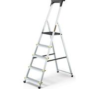 Drabest | échelle pliante - 5 marches, charge max. 150kg - échelle en aluminium, escabeau, pieds antidérapants, échelle
