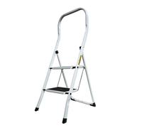 DRABEST Échelle Pro en Acier - pour Le Bureau, la Restauration, Durable et Antidérapante - Polyvalente et Durable - Capacité de Charge jusqu'à 150 kg - 2 Marches - 0.47 x 1 x 0.55 m