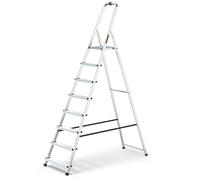 Drabest | Échelle - 8 marches, capacité de charge 125 kg - échelle en aluminium, échelle pliante, pieds antidérapants