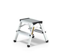 DRABEST Escabeau Double 2 Marches Échelle Domestique Pliable Marchepied Ménage en Aluminium Charge Max 125 kg