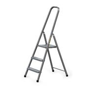 DRABEST | échelle en acier, échelle domestique, échelle à 3 marches, escabeau pliant, en acier, universel, jusqu'à 125 kg