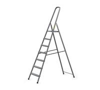 DRABEST | échelle en acier, échelle domestique, échelle à 7 marches, escabeau pliant, en acier, universel, jusqu'à 125 kg
