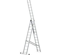 Drabest | Ladder - échelle 3x12 marches, échelle pliante - capacité de charge 150 kg - échelle en aluminium, échelle d'escalier, pieds antidérapants
