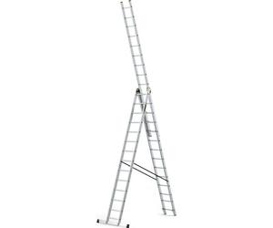 Drabest | Ladder - échelle 3x14 marches, échelle pliante - capacité de charge 150 kg - échelle en aluminium, échelle d'escalier, pieds antidérapants