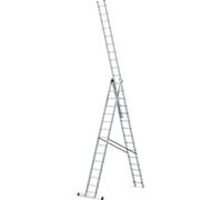 Drabest | Ladder - échelle 3x15 marches, échelle pliante - capacité de charge 150 kg - échelle en aluminium, échelle d'escalier, pieds antidérapants