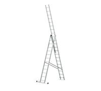Drabest | Échelle - échelle 3x13 marches, échelle pliante - capacité de charge 150 kg - échelle en aluminium, échelle d'escalier, pieds antidérapants