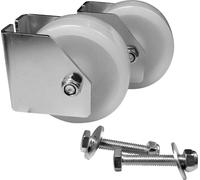Drabest | Roues d'échafaudage 2 pièces 80 mm - jeu de roulettes en plastique, vis, rondelles & écrous inclus