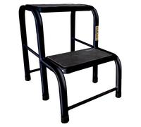 Drabest | Tabouret-marchepied en acier - 2 marches, tabouret d'atelier - avec plateforme antidérapante 20 x 30 cm, charge maximale 150 kg, 37 x 46 x 50 cm