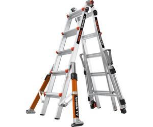 Drabina CONQUEST 2.0 PRO M22 4x5 stopni, wielopozycyjna, aluminiowa 16332EN-018 + TOOL TRAY