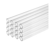 Dracaena Lot de 4 tubes rigides en PETG - 500 mm de long, 14 mm de diamètre extérieur, 10 mm de diamètre intérieur - Tuyau rigide pour systèmes de refroidissement par eau, transparent