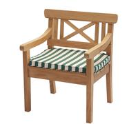 Drachmann Chaise Cushion Coussin d'assise extérieur Skagerak by Fritz Hansen Abricot clair / rayures vert foncé - FRITZ HANSEN 1960221