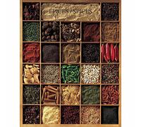 DRAEGER PARIS 1886 - Affiche Murale Épices - Impression Offset de Qualité - Format 40x50 cm - Papier Satimat 300g - Dimensions Totales 54x84 cm - Décoration Cuisine et Idée Cadeau