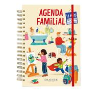 DRAEGER PARIS 1886 - Agenda Familial 2024-2025 18x25,5cm - L'Organise Tout - 16 Mois Sept. 2024 à Déc. 2025 - Couverture Rigide Élastique - Papier FSC & Encres Végétales - Design Pratique & Esthétique