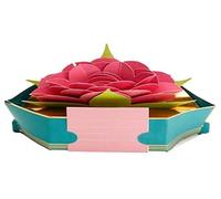 DRAEGER PARIS 1886 - Carte Pop-up 3D Fleur de Lotus - Carte Cadeau Originale pour Maman, Sœur, Amie, Grand-mère - Enveloppe Incluse - Papier FSC® Éco-Responsable - Élément Décoratif Personnalisable